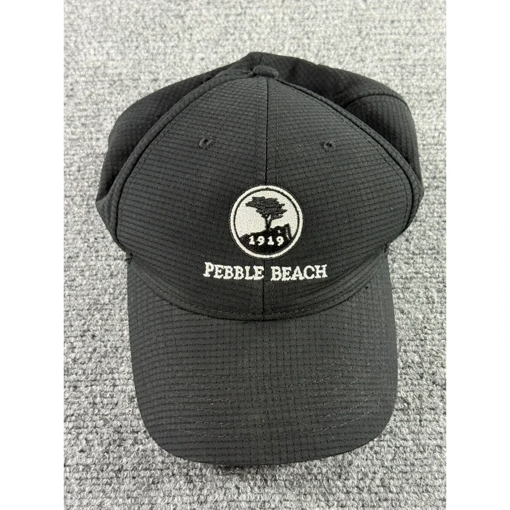 Ahead Performance Pebble Beach 1919 Golf Hat Mens Black‎ Adjustable UPF 50+ Cap